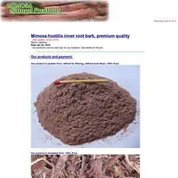 Mimosa Hostilis, Jurema Preta, powder and whole pieces - Mimosa Brazil