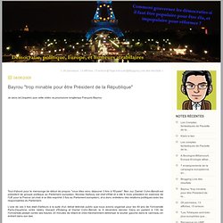 Bayrou "trop minable pour être Président de la République" : Blo