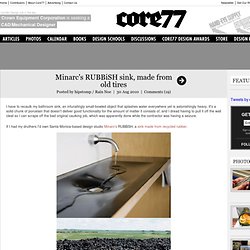 Minarc's RUBBiSH sink, made from old tires