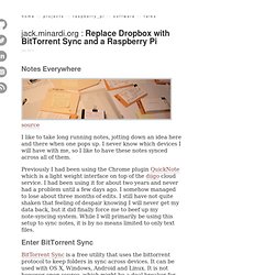 6 Replace Dropbox with BitTorrent Sync and a Raspberry Pi