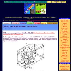 Minato Kohei - Moteur Magnétique - ENERGY archives - MDG 2008-09