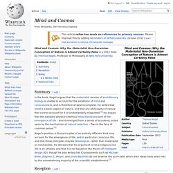 Mind and Cosmos
