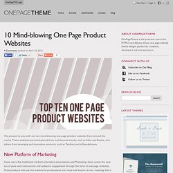 10 Mind-blowing One Page Product Websites