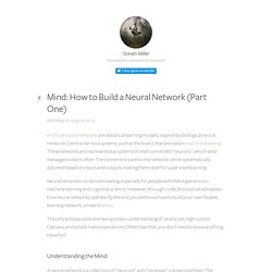 Mind: How to Build a Neural Network (Part One)