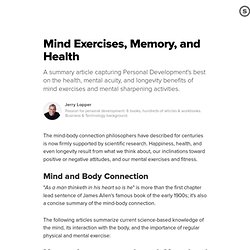 Mind Exercises, Memory, and Health: Be Healthier, Happier, and M
