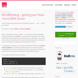 MindBEMding – getting your head ’round BEM syntax