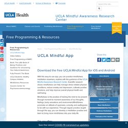 UCLA Mindful App - UCLA Mindful Awareness Research Center - Los Angeles, CA