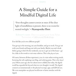 A Simple Guide for a Mindful Digital Life
