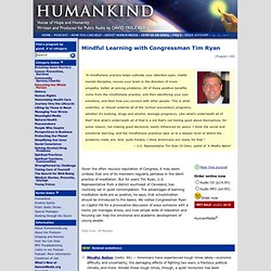 Human Media: Mindful Learning with Congressman Tim Ryan