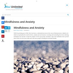 Mindfulness and Anxiety