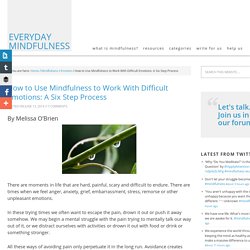 How to Use Mindfulness to Work With Difficult Emotions: A Six Step Process