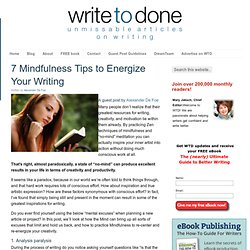 7 Mindfulness Tips to Energize Your Writing