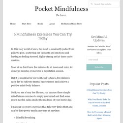 exercices of mindfulness
