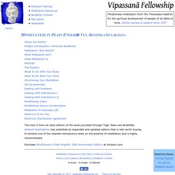 Mindfulness in Plain English by Ven. Henepola Gunararatana