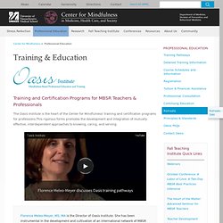 Oasis Institute for Mindfulness-based Professional Education & Teacher Training