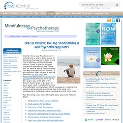 The Top 10 Mindfulness and Psychotherapy Posts of 2012
