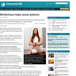 Mindfulness helps cancer patients