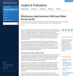 Minding your digital business: McKinsey Global Survey results