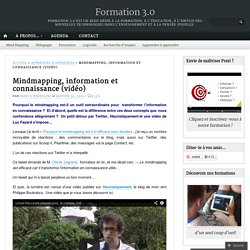 Mindmapping, information et connaissance (vidéo)