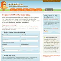 Register with MindMyHouse today