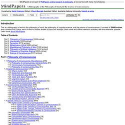 MindPapers: Contents