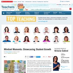Mindset Moments: Showcasing Student Growth