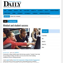 Mindset and student success – Community College Daily
