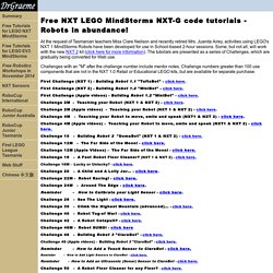 Free Lego NXT MindStorms NXT-G Robotics Challenges Tutorials