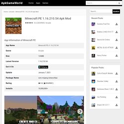 Minecraft PE 1.16.210.54 Apk Mod – ApkGameWorld