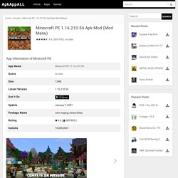 Minecraft PE 1.16.210.54 Apk Mod (Mod Menu) - ApkAppALL