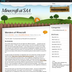 Minecraft at SAA - Wonders of Minecraft