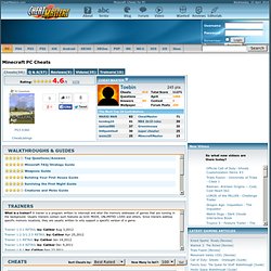Minecraft Cheats for PC