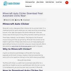 Minecraft Auto Clicker Download with Fastest Clicks Per Second