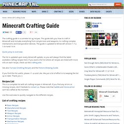 Minecraft Crafting Guide - Recipes List