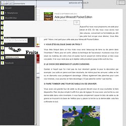 Aide pour Minecraft Pocket Edition