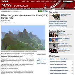 Minecraft game adds Ordnance Survey GB terrain data