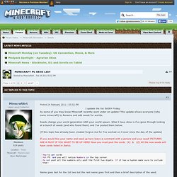 Minecraft Seed List - Minecraft Forums