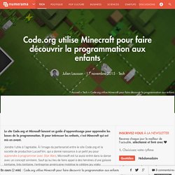 Code.org utilise Minecraft pour faire découvrir la programmation aux enfants - Tech