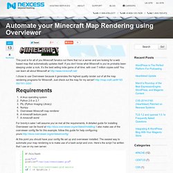 Automate your Minecraft Map Rendering using Overviewer