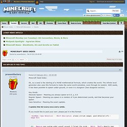 Minecraft Seed Index - Minecraft Forums