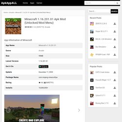 Minecraft 1.16.201.01 Apk Mod (Unlocked/Mod Menu) - ApkAppALL