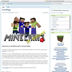 minecraftinschool [licensed for non-commercial use only] / FrontPage