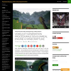 Voxels et génération procédurale sous Unreal Engine 4: MinecraftLike