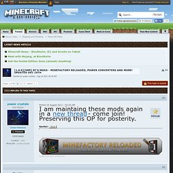 8.1][SMP] Power Crystals' mods - MineFactory Reloaded 1.3.1 and more! Now with BC/IC power converters!