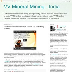 VV Mineral Finds Favour In High Court In The Draft Mining Scheme