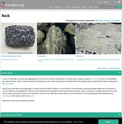 Rock: Mineral information, data and localities.