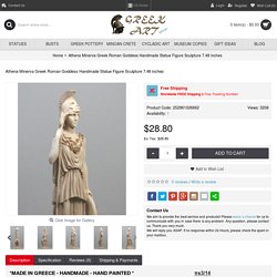 Athena Minerva Greek Roman Goddess Handmade Statue Figure Sculpture 7.48΄΄