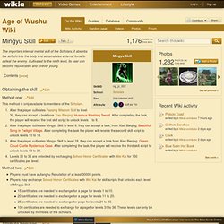 Mingyu Skill - Age of Wushu Wiki