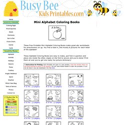 Mini Alphabet Coloring Books