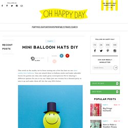 Mini Balloon Hats DIY